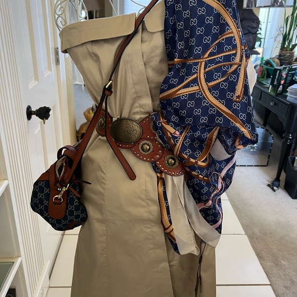 Strapless Banana Republic asymmetrical khaki dress size 10 knee length - Picture 6 of 16